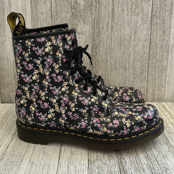Dr. Martens 1460 MINI TYDEE Meadow Floral Leather Boots - Picture 5 of 9